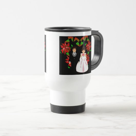 Weihnachten anpassbar reisebecher (VorderseiteRechts)