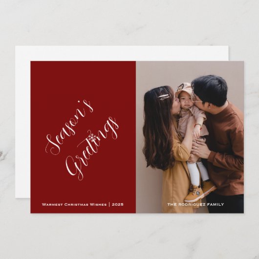 Weihnachten - Anpassbare Foto- und Textform (Vorne/Hinten)