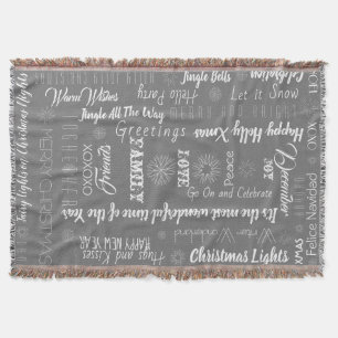 Weihnachten anpassbarer Text Sherpa-Decke Decke