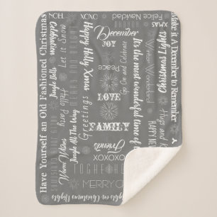 Weihnachten Anpassbarer Text Sherpadecke