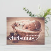 Weihnachten Anreise Urlaub Fotokarte (Stehend Vorderseite)