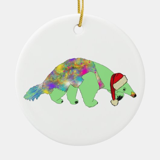 Weihnachten Anteater Funny Weird Psychedelic Anima Keramik Ornament (Vorne)