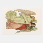 Weihnachten, antiker Viktorianischer Engel Die sch Geschenkpapier Set (Vorderseite)