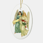 Weihnachten, antiker Viktorianischer Engel Die sch Keramik Ornament (Links)
