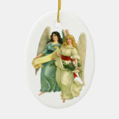 Weihnachten, antiker Viktorianischer Engel Die sch Keramik Ornament (Vorne)