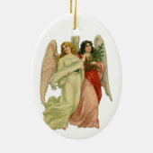 Weihnachten, antiker Viktorianischer Engel Die sch Keramik Ornament (Hinten)