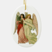 Weihnachten, antiker Viktorianischer Engel Die sch Keramikornament (Hinten)