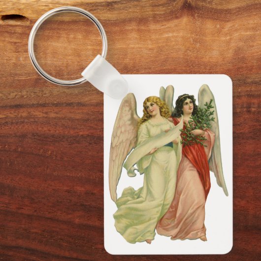 Weihnachten, antiker Viktorianischer Engel Die sch Schlüsselanhänger (Vorderseite)