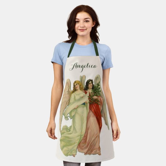 Weihnachten, antiker Viktorianischer Engel Die sch Schürze (Getragen)