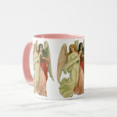 Weihnachten, antiker Viktorianischer Engel Die sch Tasse (Vorderseite Links)