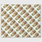 Weihnachten, antiker Viktorianischer Engel Geschenkpapier (Flach)