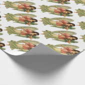 Weihnachten, antiker Viktorianischer Engel Geschenkpapier (Ecke)