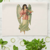 Weihnachten, antiker Viktorianischer Engel Geschirrtuch (Gefaltet)