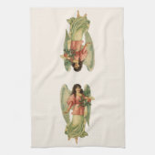 Weihnachten, antiker Viktorianischer Engel Geschirrtuch (Vertikal)