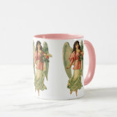 Weihnachten, antiker Viktorianischer Engel Tasse (VorderseiteRechts)