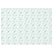 Weihnachten Aquamarine Metallische Schneeflocken u Tischdecke (Vorderseite (Horizontal))