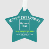 Weihnachten Aquamariner grüner Star Acryl Ornament (Rückseite)