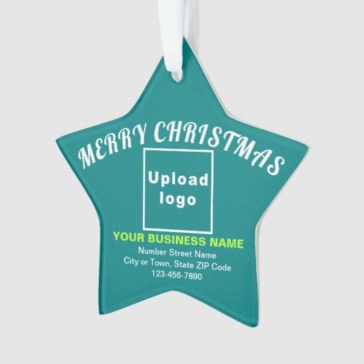 Weihnachten Aquamariner grüner Star Acryl Ornament (Vorderseite)