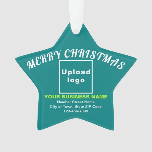 Weihnachten Aquamariner grüner Star Acryl Ornament (Vorderseite)