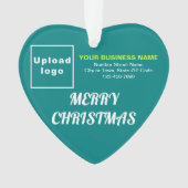 Weihnachten Aquamarines grünes Herz Acryl Ornament (Vorderseite)