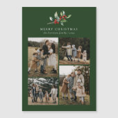 Weihnachten Aquarellblume 4 Foto Magnetkarte (Vorderseite)