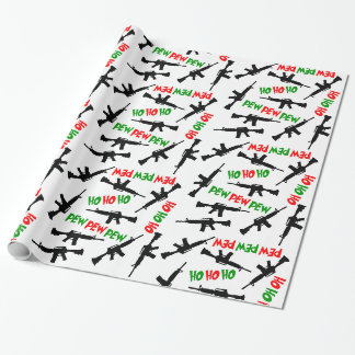 Weihnachten AR-15s HO HO HO HO PEW PEW PEW PEW PEW Geschenkpapier