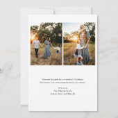 Weihnachten Art Deco Line Foto Einladung (Rückseite)