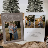 Weihnachten Art Deco Line Foto Einladung