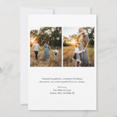 Weihnachten Art Deco Line Foto Einladung (Rückseite)