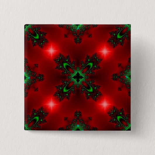 Weihnachten Artdeco im Retro-Stil Button (Vorderseite)