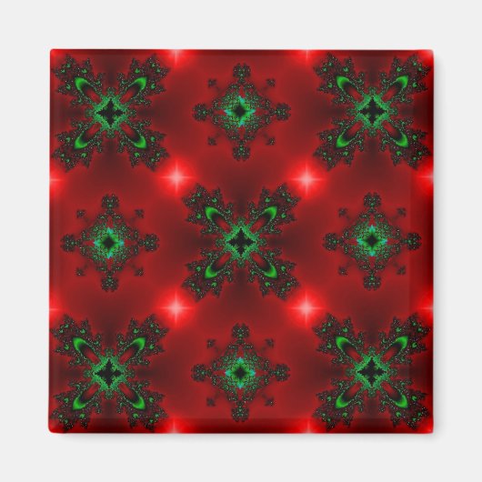 Weihnachten Artdeco im Retro-Stil Magnet (Vorne)