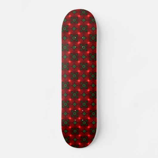 Weihnachten Artdeco im Retro-Stil Skateboard (Vorderseite)