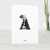 Weihnachten Artdeco mit schwarzer Katze (Rückseite)