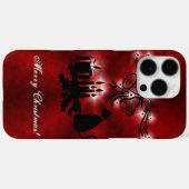 Weihnachten Artdeco mit schwarzer Katze Case-Mate iPhone Hülle (Rückseite (Horizontal))