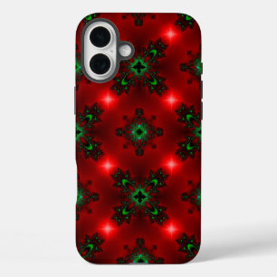 Weihnachten Artdeco Retro Stil iPhone 16 Plus Hülle