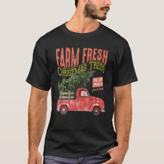 Weihnachten auf Bauernhof Frische Weihnachtsbaum V T-Shirt