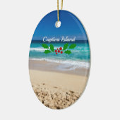 Weihnachten auf Captiva Island, Florida Keramik Ornament (Links)