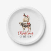 Weihnachten auf dem Bauernhof Barnyard Tier Pappteller (Vorderseite)