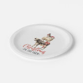 Weihnachten auf dem Bauernhof Barnyard Tier Pappteller (Schrägansicht)