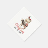 Weihnachten auf dem Bauernhof Barnyard Tier Serviette (Ecke)