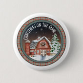 Weihnachten auf dem Bauernhof Button (Vorderseite)