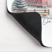 Weihnachten auf dem Bauernhof, frohe Weihnachten Mousepad (Ecke)