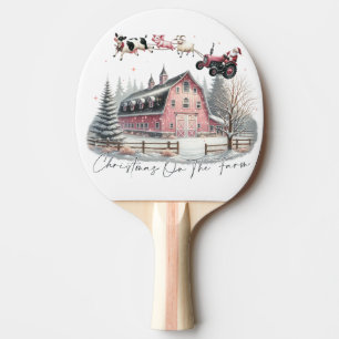 Weihnachten auf dem Bauernhof, frohe Weihnachten Tischtennis Schläger
