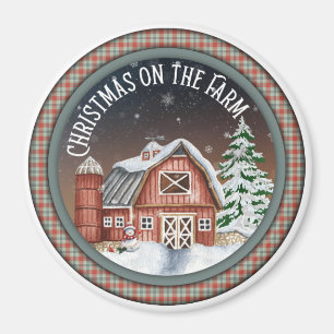 Weihnachten auf dem Bauernhof Magnet