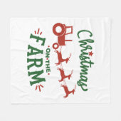 Weihnachten auf dem Bauernhof mit Traktor und Rent Fleecedecke (Vorderseite (Horizontal))