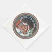 Weihnachten auf dem Bauernhof Serviette (Ecke)