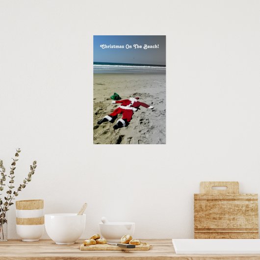 Weihnachten auf dem Beach Poster! Poster (Küche)