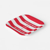 Weihnachten auf dem Red Nautical Strip Lake Pappteller (Gewinkelt)