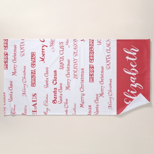 Weihnachten auf dem Strandtuch (Vorderseite)