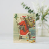 Weihnachten auf dem Weg Postkarte (Stehend Vorderseite)